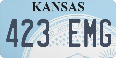 KS license plate 423EMG