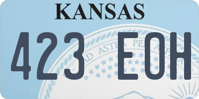 KS license plate 423EOH