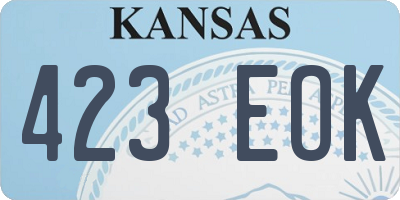 KS license plate 423EOK