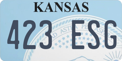 KS license plate 423ESG