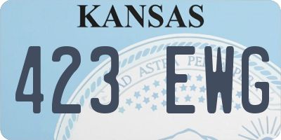 KS license plate 423EWG