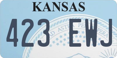 KS license plate 423EWJ