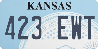 KS license plate 423EWT