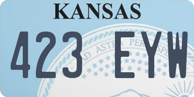 KS license plate 423EYW