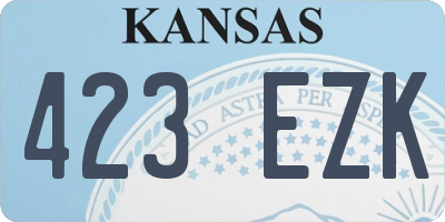 KS license plate 423EZK