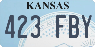 KS license plate 423FBY
