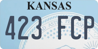 KS license plate 423FCP