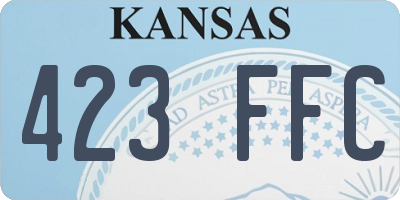 KS license plate 423FFC