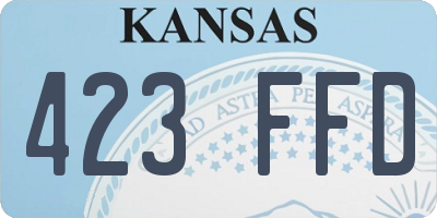 KS license plate 423FFD