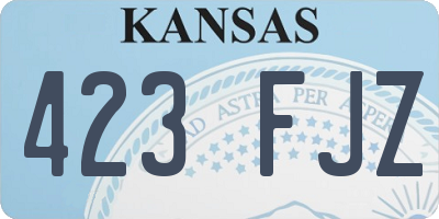 KS license plate 423FJZ