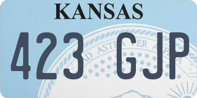 KS license plate 423GJP