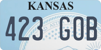 KS license plate 423GOB