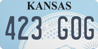 KS license plate 423GOG