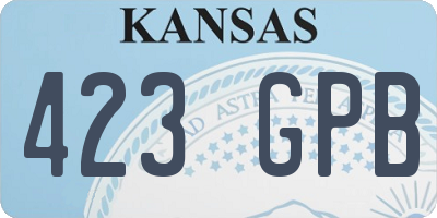 KS license plate 423GPB