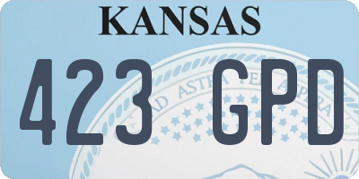 KS license plate 423GPD