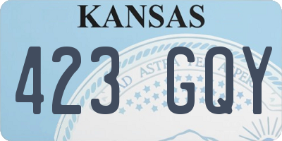 KS license plate 423GQY