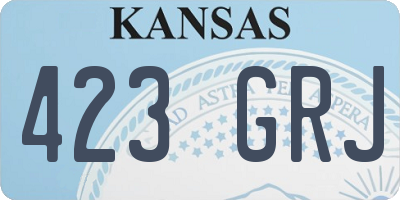 KS license plate 423GRJ