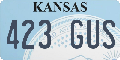 KS license plate 423GUS