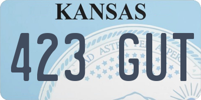 KS license plate 423GUT