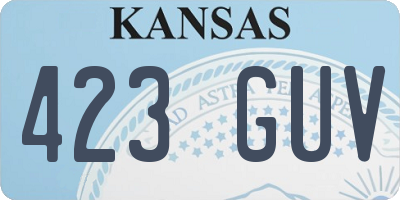 KS license plate 423GUV