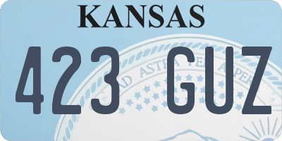 KS license plate 423GUZ