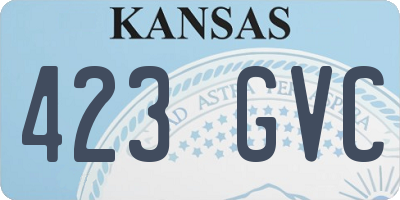 KS license plate 423GVC