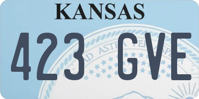 KS license plate 423GVE