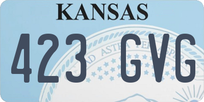 KS license plate 423GVG