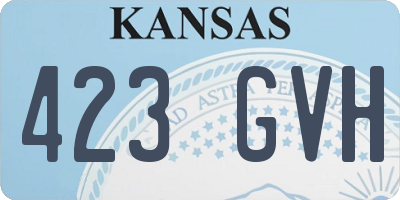 KS license plate 423GVH