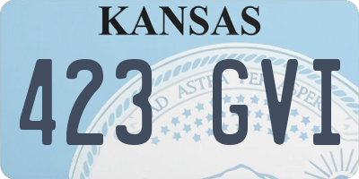 KS license plate 423GVI