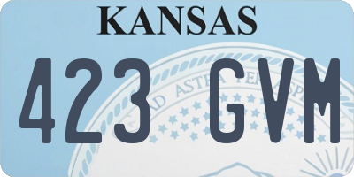 KS license plate 423GVM