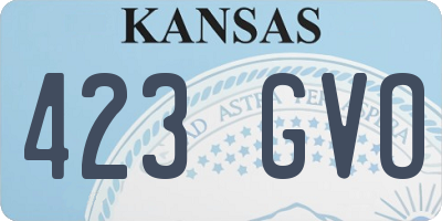 KS license plate 423GVO