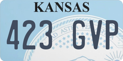 KS license plate 423GVP
