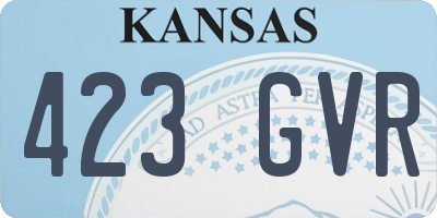 KS license plate 423GVR