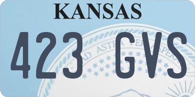 KS license plate 423GVS