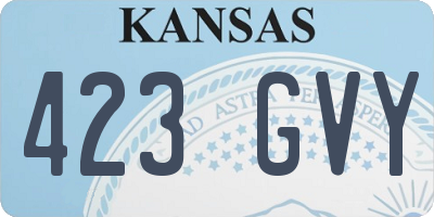 KS license plate 423GVY