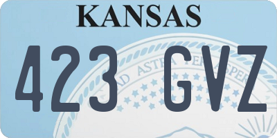 KS license plate 423GVZ