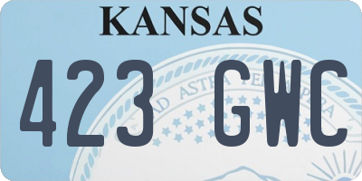 KS license plate 423GWC