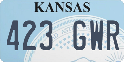 KS license plate 423GWR