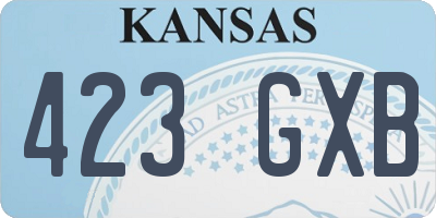 KS license plate 423GXB