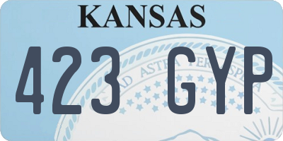 KS license plate 423GYP
