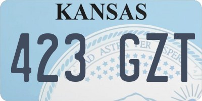 KS license plate 423GZT