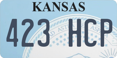 KS license plate 423HCP