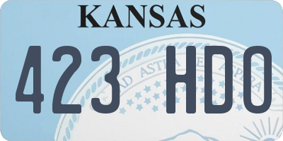 KS license plate 423HDO