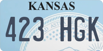 KS license plate 423HGK
