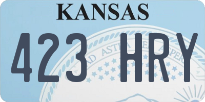 KS license plate 423HRY