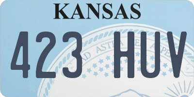 KS license plate 423HUV