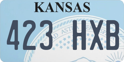 KS license plate 423HXB