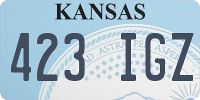 KS license plate 423IGZ
