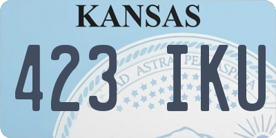 KS license plate 423IKU